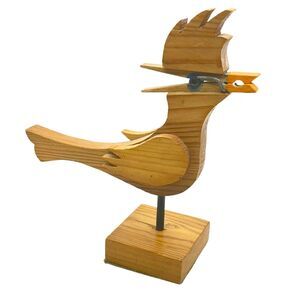 Woodpecker Memo Holder Handmade Clothespin Desk/ Office Decor Novelty Mail Bills
